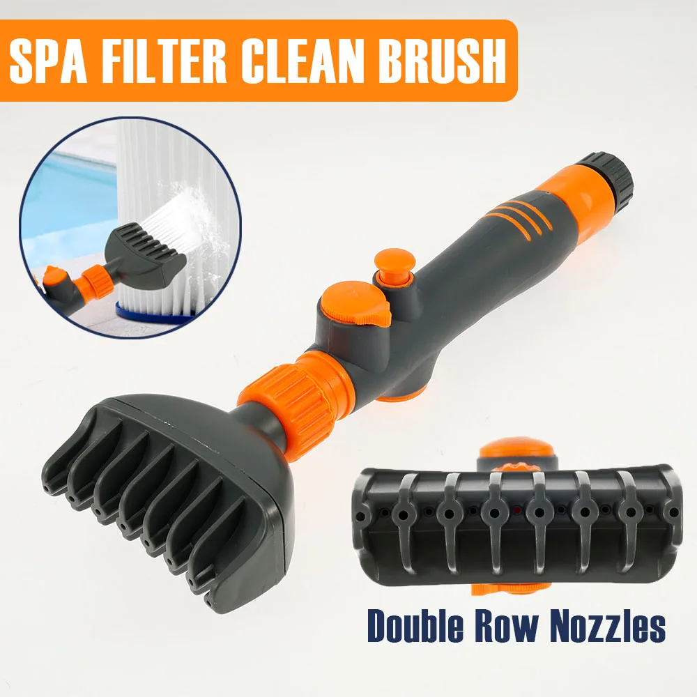 Spa Filter Saubere Bürste Kunststoff Zweireihige Düsen Pool Patrone Filter Sauber Werkzeug Universal Handheld Whirlpool Filter Saubere Bürste Image