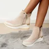 Mode Winter Damen Schuhe Neue Ankunft 2024 Warme Damen Stiefel Plattform Schnee Stiefeletten für Mädchen Keil Heels für Frauen