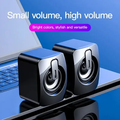 Computer Speakers PC Sound Box HIFI Stereo Microphone USB Wired Caixa De Som with LED Light For Desktop Computer & PC Laptops