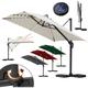 Hengda - Ombrellone offset da giardino, Ombrellone a ombrello - Alu - girevole a 360° - 3 x 3 m