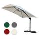 Hengda - Ombrellone offset da giardino, Ombrellone a ombrello - Alu - girevole a 360° - 3 x 3 m