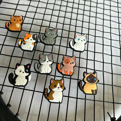 1/6Pcs Cute Cartoon Various Cat Tennis Racket Damper Silicone Shock Absorber To Reduce Tenis Racquet