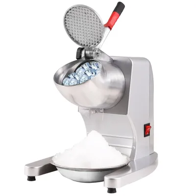 Ice Crushers Machine, 220lbs Per Hour Electric Snow Cone Maker with 4 Blades, Stainless Steel Shaved