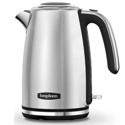 Electric Kettle Stainless Steel, 1.7L 1500W Quick Boil, Retro Style, Auto Shutoff, Boil Dry