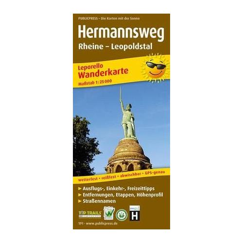PublicPress Leporello Wanderkarte Hermannsweg, Rheine - Leopoldstal