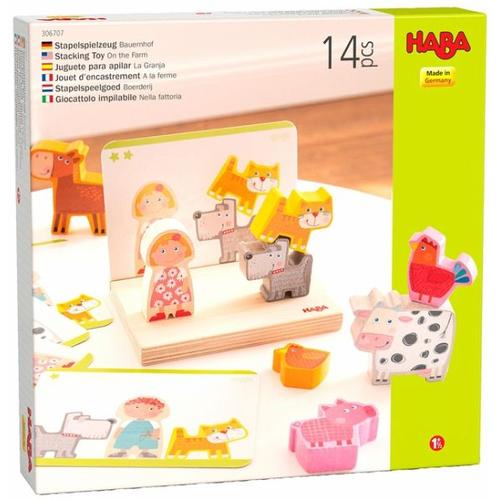 HABA 306707 - Stapelspielzeug Bauernhof, 3D-Legespiel, - HABA Sales GmbH & Co. KG
