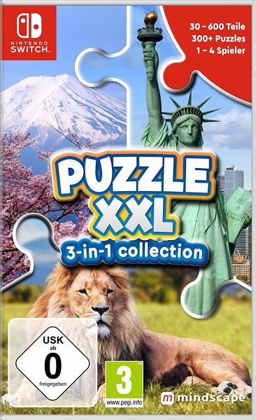 Puzzle XXL 3-in-1 Collection - Wunderschöne Natur/Tiere/Städte (Nintendo Switch) - Mindscape