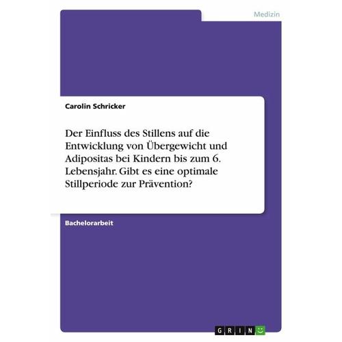 Der Einfluss des Stillens auf die Entwicklung von Übergewicht und Adipositas bei Kindern bis zum 6. Lebensjahr. Gibt es eine optimale Stillperiode zur