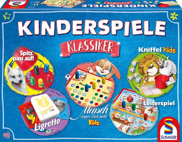 Schmidt 49189 - Kinderspiele Klassiker, Kinderspielesammlung, Brettspiele, Familienspiele - Schmidt Spiele
