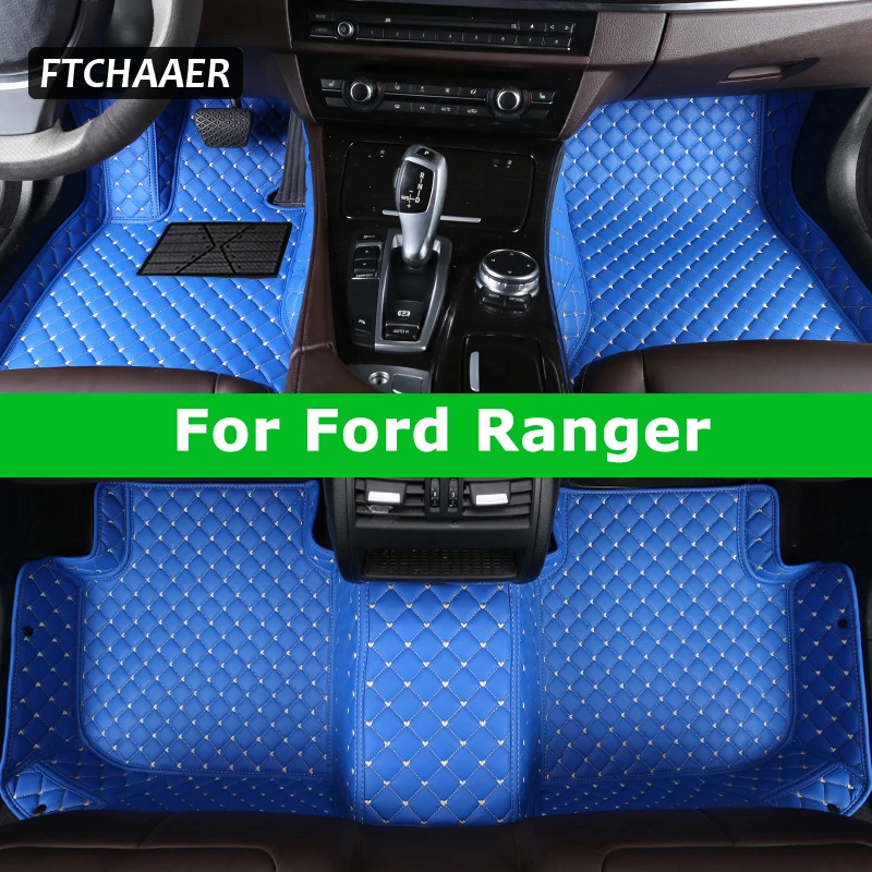 Tappetini per auto personalizzati FTCHAAER per Ford Ranger 2011-2023 Tappeti per auto Accessorio per auto