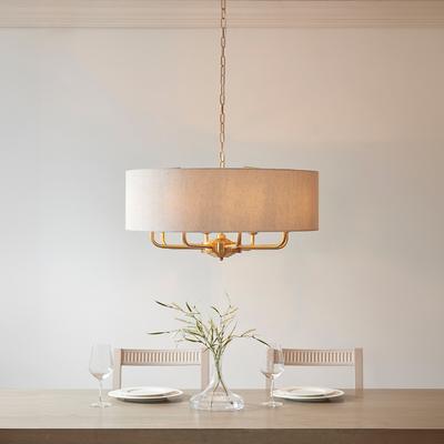 Harrington 8 Pendant Light in Vintage Brass