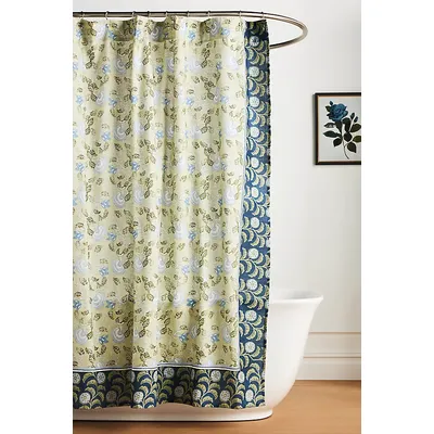Zhana Cotton Printed Shower Curtain