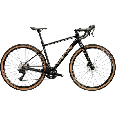 Gravelbike KROSS "Esker 6.0" Gr. 53, schwarz (schwarz, schwarz), Fahrräder, 53cm, 28 Zoll (71,12cm) hinten: 28 Zoll (71,12cm)
