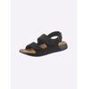 Sandale CASUAL LOOKS, Damen, Gr. 37, schwarz, Nubukleder, sportlich, Schuhe