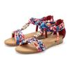 Sandale LASCANA "Sommerschuh, Pantolette, offener Schuh, Sandalette", Damen, Gr. 37, bunt (pink, lila, blau), Obermaterial: 100% Textilmaterial. Futter: 100% Textilmaterial. Decksohle: 100% Lederimitat. Laufsohle: 100% Synthetik, mehrfarbig, leicht...