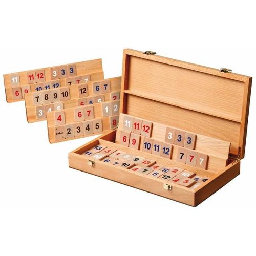 Philos 3609 - Rummy Holzkassette, Strategiespiel - Philos