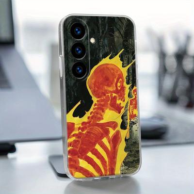 TEMU Jungle Skeleton Transparent Soft Case Suitable S25 Ultra S24 S24plus S24fe S23 S23plus S23fe S22 S22plus S21fe S20 S20plus S20fe S10e S10plus S10lite S9 Note20ultra Note10+ Note9 8 Phone Case Image