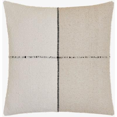 Quadratisches Baumwollkissen (45x45 cm) Louisa Design Schwarz - Beige Leinen - Sklum Image