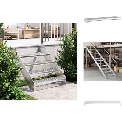 Vidaxl - Gitterroststufe 80x24x7 cm Verzinkter Stahl - Treppenstufe - Gitterrost - Edelstahl Image