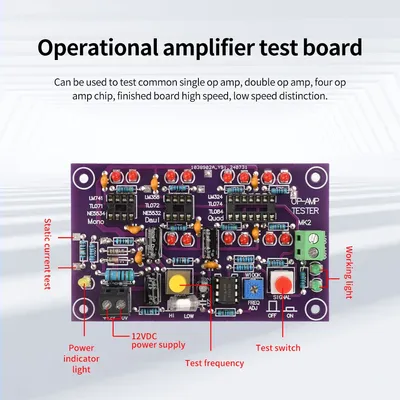 T2 Operationsverstärker OP AMP Tester für Mono Dual Quad High Speed Low Speed Differentiation mit Image