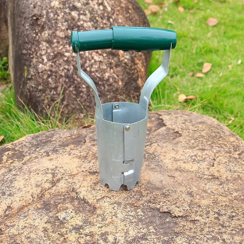 Holz Griff Sämaschine Bagger Gartenbau Loch Bohren Sämling Umpflanzen Blume Pflanzen Sämling Pflanzer Gartengeräte Image