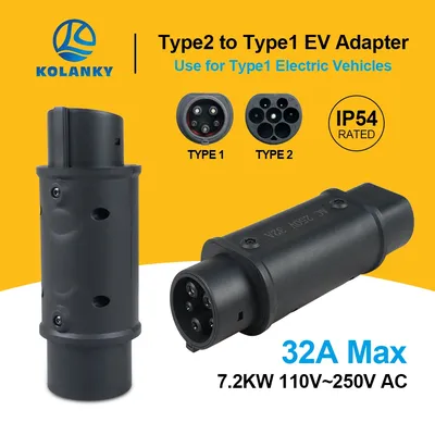Typ2 auf Typ1 EV-Ladegerät-Adapter IEC 62196-2 auf J1772 EV-Adapter zum Aufladen von Image