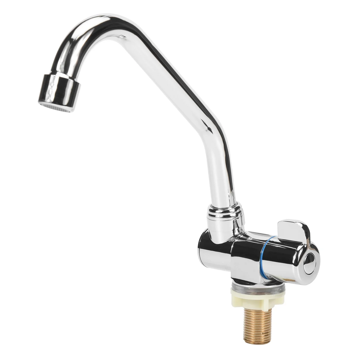 Faltbarer rv Wasserhahn rotierendes Einhand deck/Wand rv Küchen armatur Kupfer kaltes Wasser Image