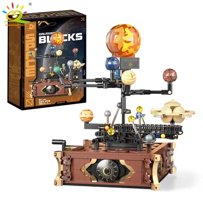 MOC Raum Sonnensystem Orbit Planet Modell kleine Baustein Luft- und Raumfahrt DIY Ornament Ziegel Image