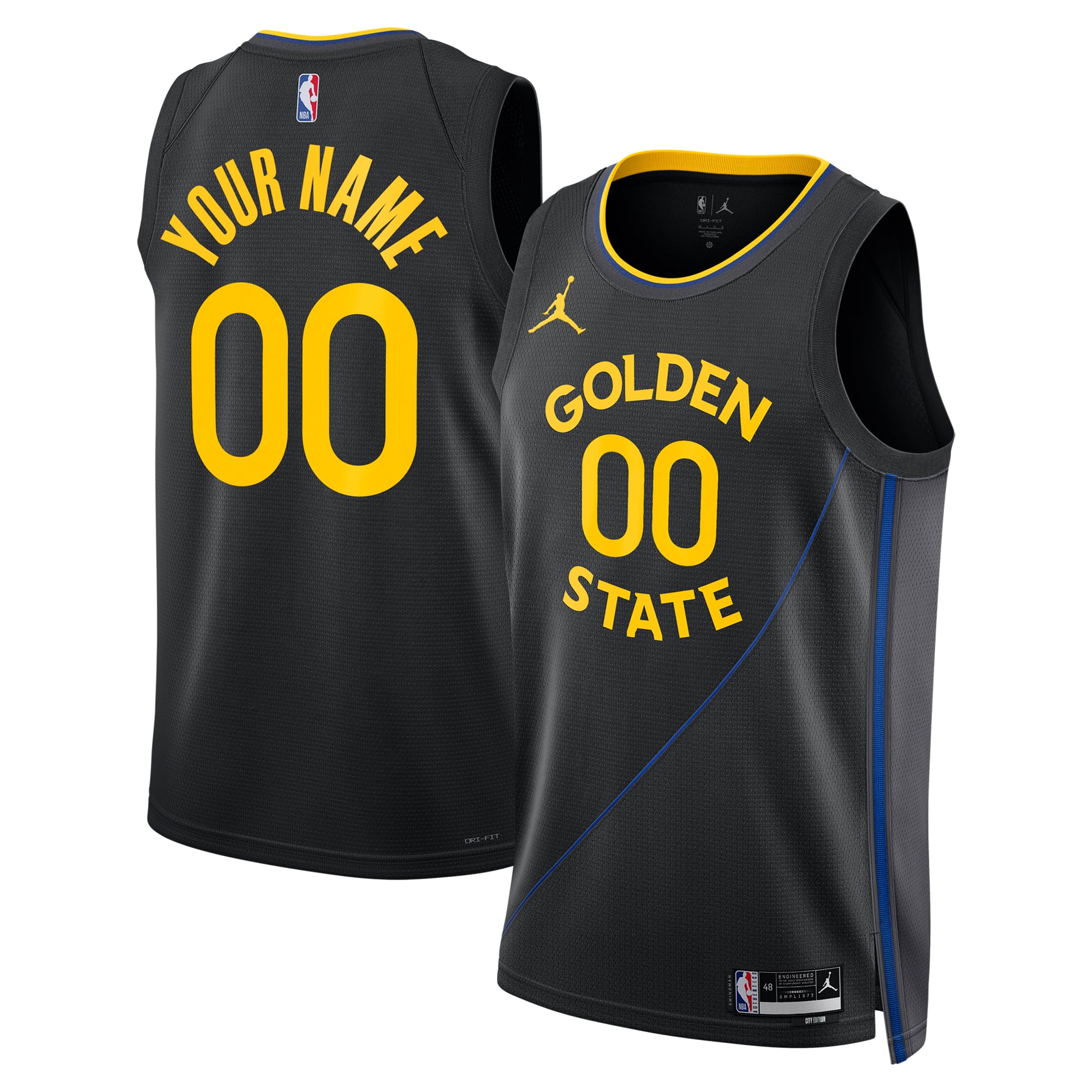Maillot Jordan NBA Statement Edition Swingman des Golden State Warriors - Personnalisé - Homme - Homme Taille: S