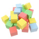 Hemoton 24pcs Foam Block Counting Cubes For Kids Math 1.38 Inch Building Stacking Square Cube For Preschool Crafts Early Math Manipulatives For Preschool Classroom Supplies