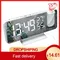 LED Digital Projection Alarm Clock Watch Table Electronic Desktop Clocks USB Wake Up FM Radio Time