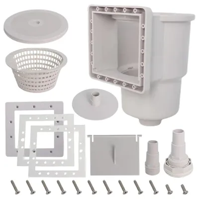 T02C-Above Ground Pool Skimmer,Thru-Wall Skimmer With Accessory, Swimming Pool Skimmer,Opening Width 6 Inches, SP1091LX
