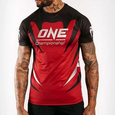 Summer Men's 3D Print Fightwear ONE Championship Fight Team Uniform Fans Breathable O Neck Short