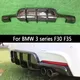 Per BMW serie 3 F30 F35 Fibra di carbonio labbro posteriore Auto Paraurti posteriore Diffusore Splitter posteriori Spoiler labbro posteriore kit corpo ricambi auto