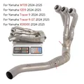 Per Yamaha MT09 FZ09 Tracer 9 9GT XSR 900 2024-2025 Moto Sistema di Scarico Intestazione Tubo di Collegamento Anteriore In Acciaio Inox 51mm