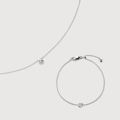 Pear Diamond Chain Set