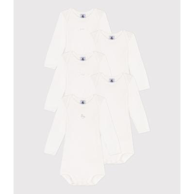 Pack of 5 Bodysuits in Organic Cotton with Long Sleeves