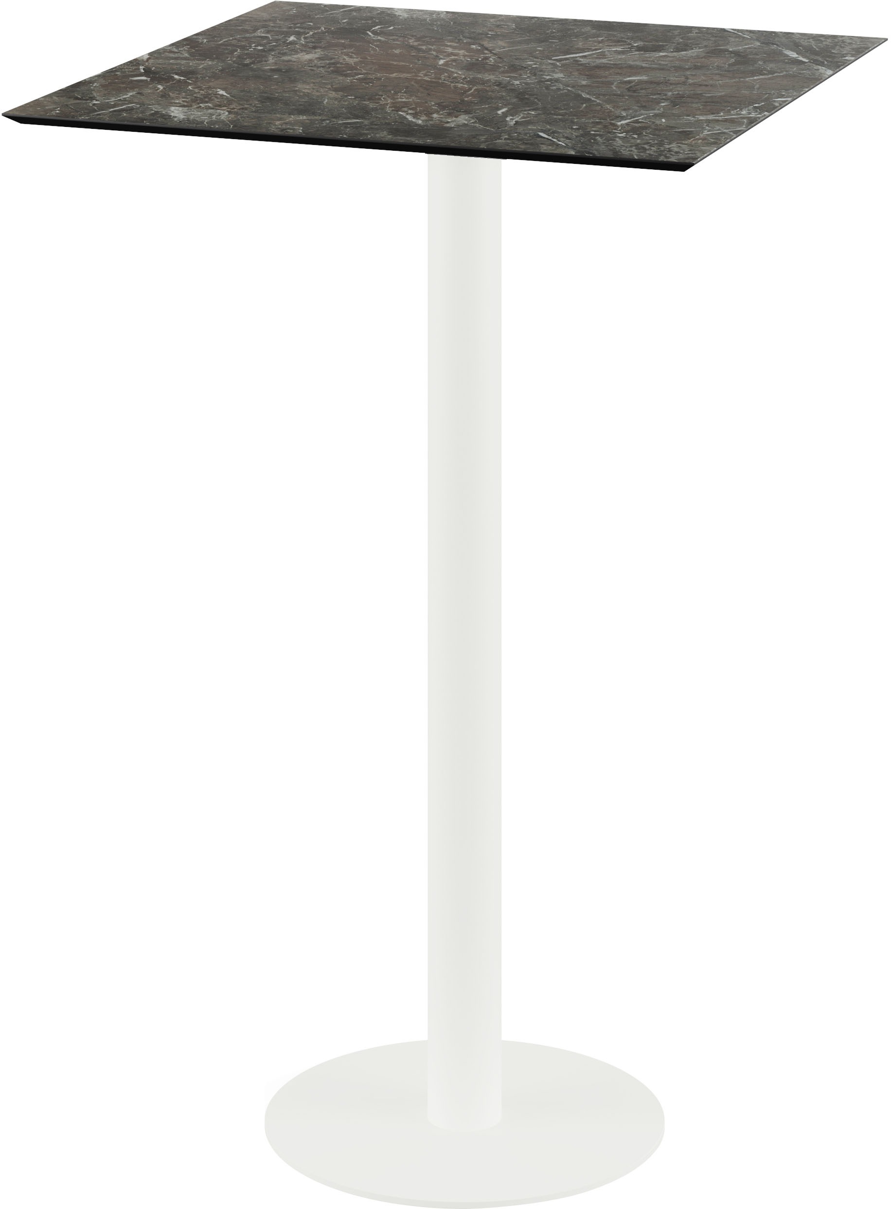 Klapptisch ESSENTIALS "Urban", weiß (weiß, galaxy marble, weiß), B:70cm H:109,2cm T:70cm, Pulverbeschichteter Stahl, Tische, in verschiedenen Ausführungen