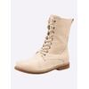 Schnürstiefelette ANDREA CONTI, Damen, Gr. 42, beige (creme), Leder, Glattleder, Rindsleder, modisch, Schuhe