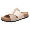 Pantolette ROHDE "SOAVE", Damen, Gr. 42, gold (goldfarben, hellbeige), Veloursleder, Leder, klassisch, Schuhe, Sommerschuh, Hausschuh, Schlappen, Strandschuh mit Softfußbett