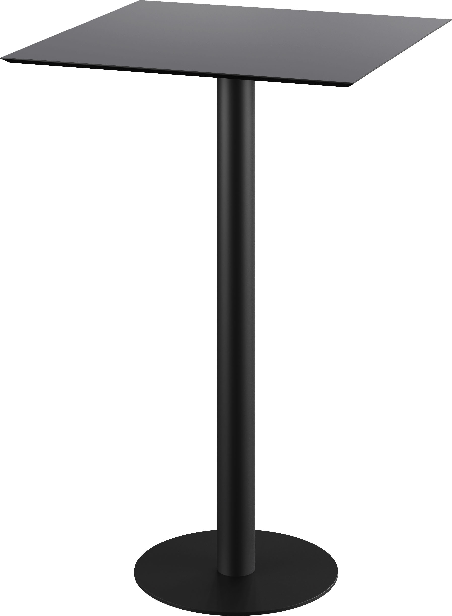 Klapptisch ESSENTIALS "Urban", schwarz (schwarz, schwarz, schwarz), B:70cm H:109,2cm T:70cm, Pulverbeschichteter Stahl, Tische, in verschiedenen Ausführungen