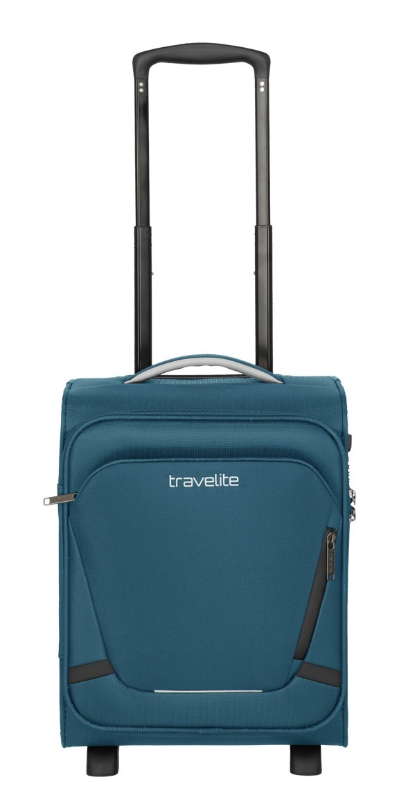 Handgepäck-Trolley TRAVELITE "JETPACK Wings 2 Cabin, konzipiert für Eurowings", Gr. B/H/T: 30 x 40 x 25 25, blau (petrol), Polyester, unifarben mit Farbeinsätzen, Koffer, Weichgepäck-Koffer Handgepäck für die meisten gängigen Airlines Image