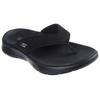 Zehentrenner SKECHERS "GO WALK FLEX SANDAL", Damen, Gr. 37, schwarz, Textil, unifarben, sportlich, Schuhe, Badeschuh, Strandschuh, Sommerschuh mit Goga Mat Fußbett, Topseller