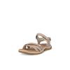 Trekkingsandale ECCO "ECCO OFFROAD ROAM W", Damen, Gr. 39, grau (taupe), Leder, sportlich, Schuhe, Outdoorschuh, Sommerschuh, Freizeitsandale, mit Klettverschlüssen