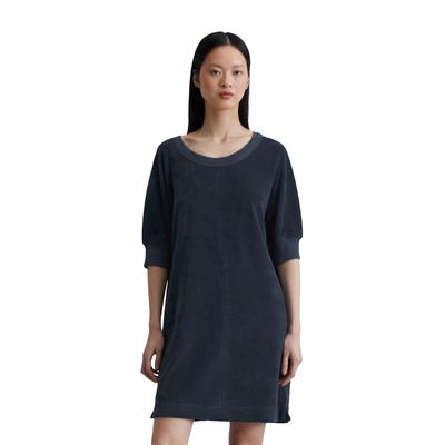 Jerseykleid MARC O'POLO "aus softem Baumwolle-Mix", Damen, Gr. S, Normalgrößen, muted blau, Obermaterial: 80% Baumwolle, 20% Polyester; Futter: 100% Nicht verfügbar, unifarben, relaxed fit normal, Rundhals, Kurzarm Rippbündchen, Kleider Image