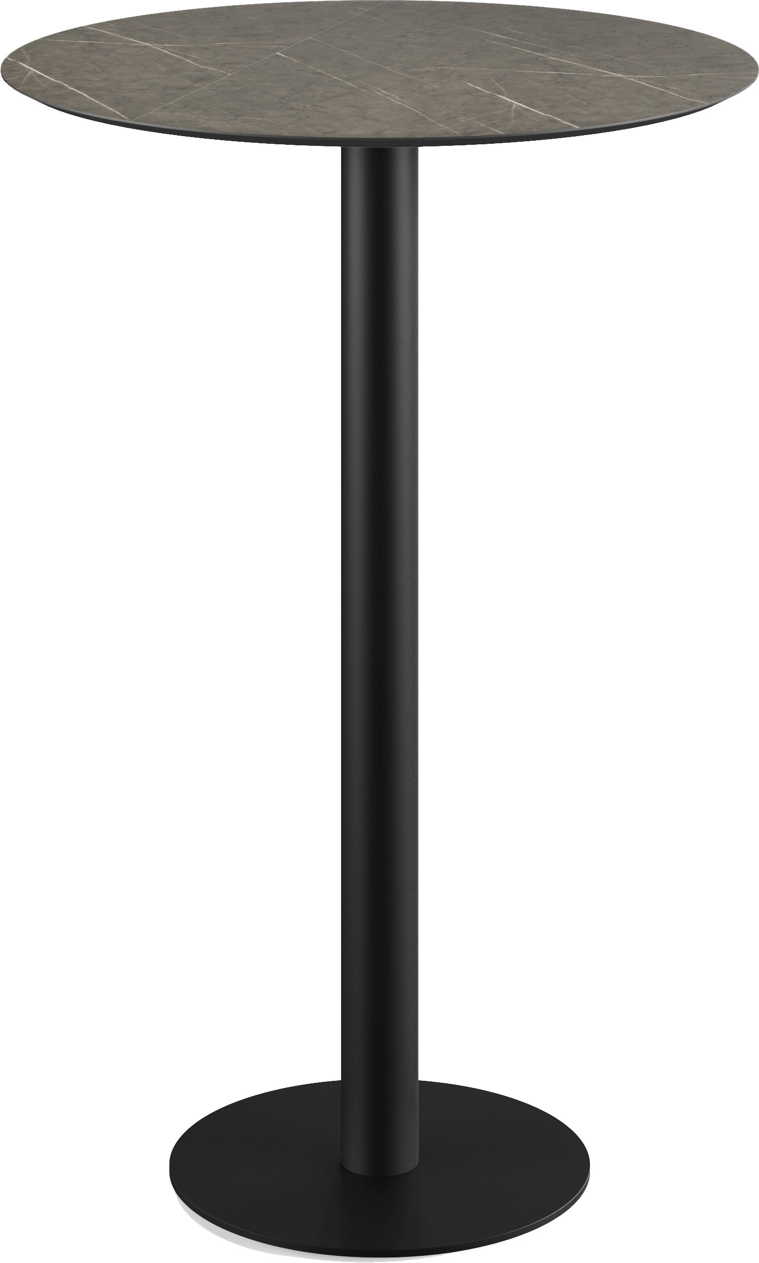 Klapptisch ESSENTIALS "Urban", schwarz (schwarz, midnight marble, schwarz), B:70cm H:109,2cm T:70cm, Pulverbeschichteter Stahl, Tische, in verschiedenen Ausführungen