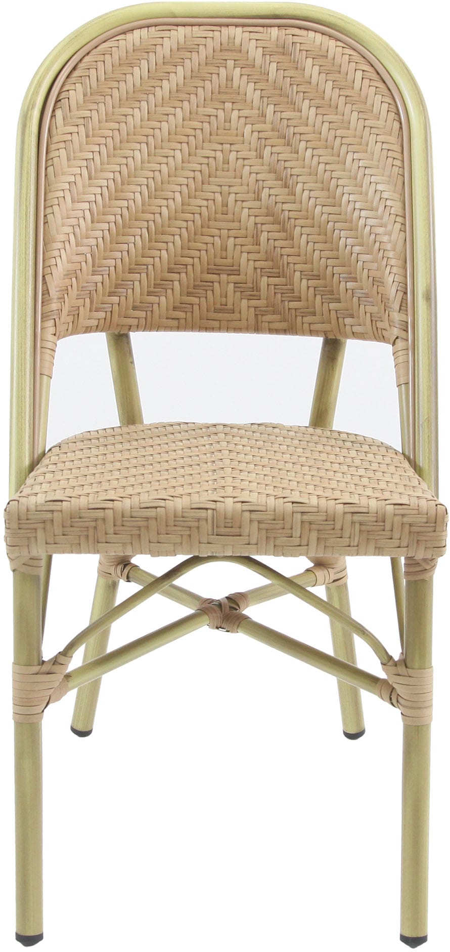 Bistrostuhl ESSENTIALS "Paris", beige (bambus, natur), B:47cm H:90cm T:57cm, Aluminium, Stühle, Rattan – Bambus-natur