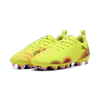 Fußballschuh PUMA "FUTURE 8 PLAY FG/AG JR", Gr. 34, gelb alert, puma schwarz, sun struck, Synthetik, sportlich, Schuhe