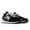 Sneaker NEW BALANCE "574", Gr. 39,5, schwarz (001) 3, Leder, sportlich, Schuhe
