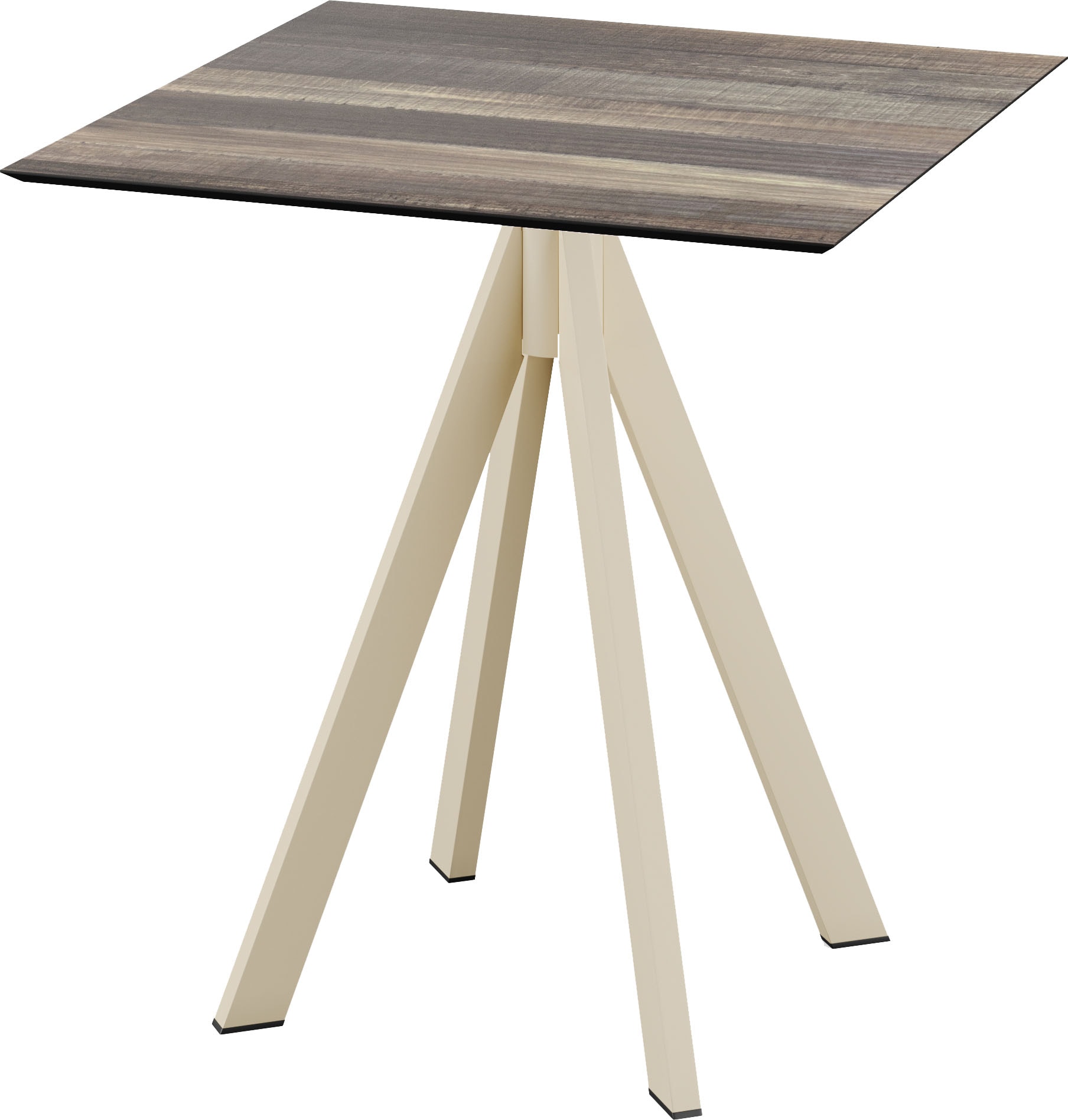 Klapptisch ESSENTIALS "Infinity", beige (sand, tropical wood, sandfarben), B:70cm H:73,2cm T:70cm, Stahl/HPL Tischplatte, Tische, in verschiedenen Ausführungen